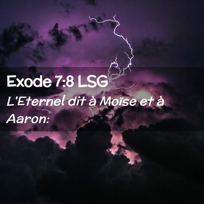 Picture 02 - Exode 7:8 LSG - L'Eternel dit à Moïse et à - Bible Verse Picture