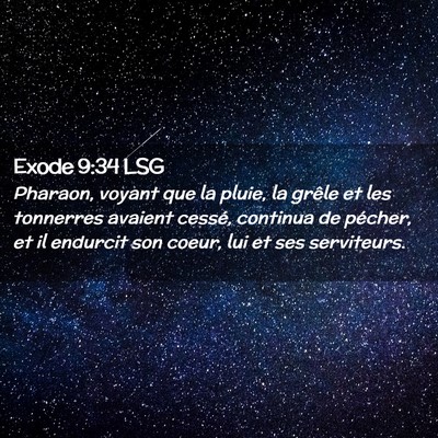 Picture 02 - Exode 9:34 LSG - Pharaon, voyant que la pluie, la grêle et les - Bible Verse Picture