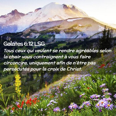 Picture 02 - Galates 6:12 LSG - Tous ceux qui veulent se rendre agréables selon - Bible Verse Picture
