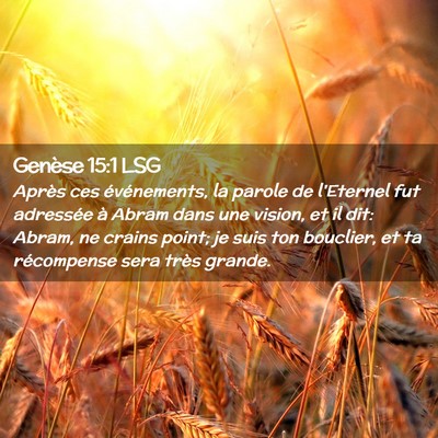 Picture 02 - Genèse 15:1 LSG - Après ces événements, la parole de l'Eternel - Bible Verse Picture