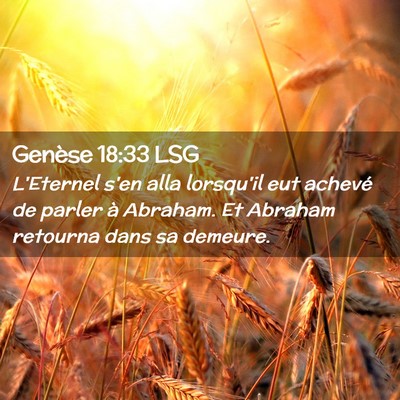 Picture 02 - Genèse 18:33 LSG - L'Eternel s'en alla lorsqu'il eut achevé de - Bible Verse Picture