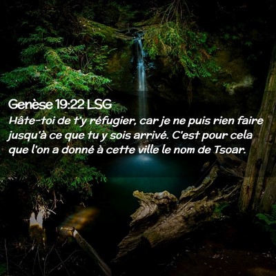 Picture 02 - Genèse 19:22 LSG - Hâte-toi de t'y réfugier, car je ne puis rien - Bible Verse Picture