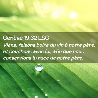 Picture 02 - Genèse 19:32 LSG - Viens, faisons boire du vin à notre père, et - Bible Verse Picture