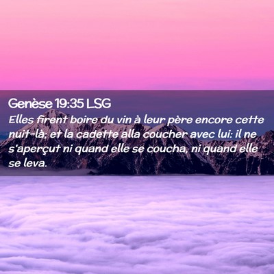 Picture 02 - Genèse 19:35 LSG - Elles firent boire du vin à leur père encore - Bible Verse Picture