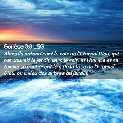 Picture 02 - Genèse 3:8 LSG - Alors ils entendirent la voix de l'Eternel Dieu, - Bible Verse Picture
