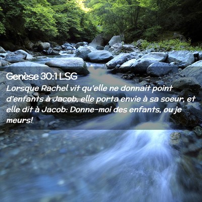 Picture 02 - Genèse 30:1 LSG - Lorsque Rachel vit qu'elle ne donnait point - Bible Verse Picture