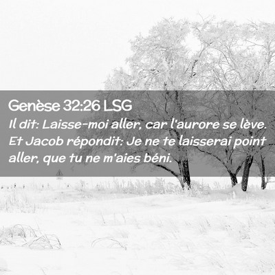 Picture 02 - Genèse 32:26 LSG - Il dit: Laisse-moi aller, car l'aurore se lève. - Bible Verse Picture