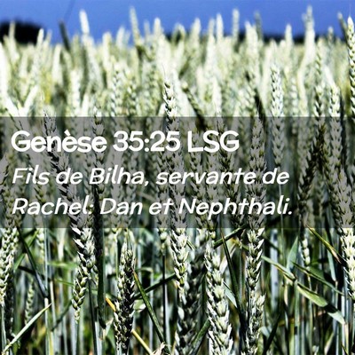 Picture 02 - Genèse 35:25 LSG - Fils de Bilha, servante de Rachel: Dan et - Bible Verse Picture