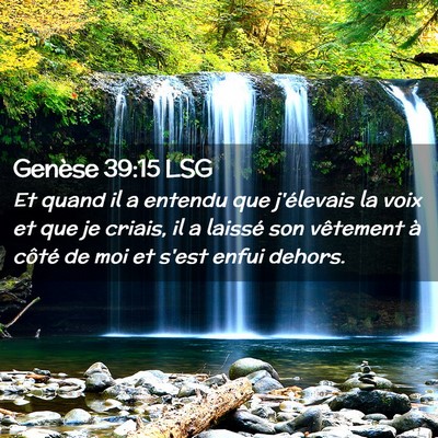Picture 02 - Genèse 39:15 LSG - Et quand il a entendu que j'élevais la voix et - Bible Verse Picture