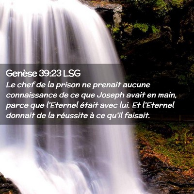 Picture 02 - Genèse 39:23 LSG - Le chef de la prison ne prenait aucune - Bible Verse Picture