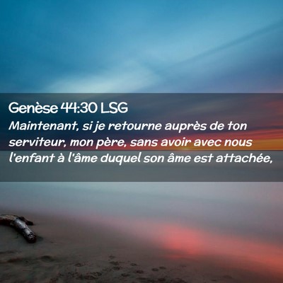 Picture 02 - Genèse 44:30 LSG - Maintenant, si je retourne auprès de ton - Bible Verse Picture