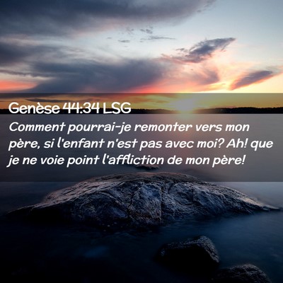 Picture 02 - Genèse 44:34 LSG - Comment pourrai-je remonter vers mon père, si - Bible Verse Picture