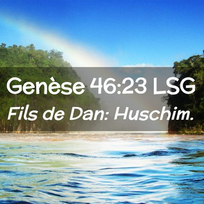 Picture 02 - Genèse 46:23 LSG - Fils de Dan: - Bible Verse Picture