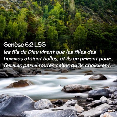 Picture 02 - Genèse 6:2 LSG - les fils de Dieu virent que les filles des hommes - Bible Verse Picture