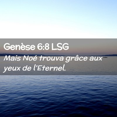 Picture 02 - Genèse 6:8 LSG - Mais Noé trouva grâce aux yeux de - Bible Verse Picture
