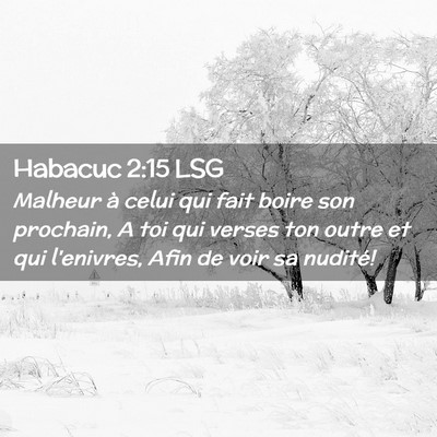 Picture 02 - Habacuc 2:15 LSG - Malheur à celui qui fait boire son prochain, A - Bible Verse Picture