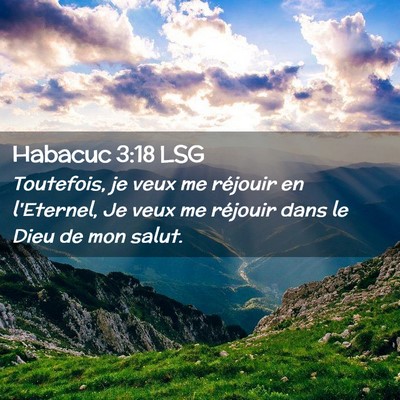 Picture 02 - Habacuc 3:18 LSG - Toutefois, je veux me réjouir en l'Eternel, Je - Bible Verse Picture