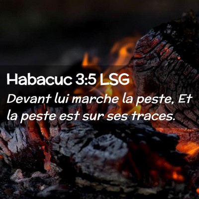 Picture 02 - Habacuc 3:5 LSG - Devant lui marche la peste, Et la peste est sur - Bible Verse Picture