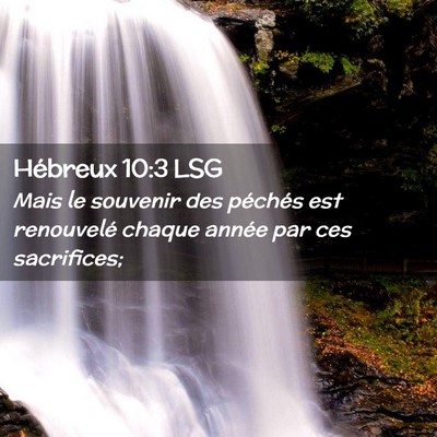Picture 02 - Hébreux 10:3 LSG - Mais le souvenir des péchés est renouvelé - Bible Verse Picture