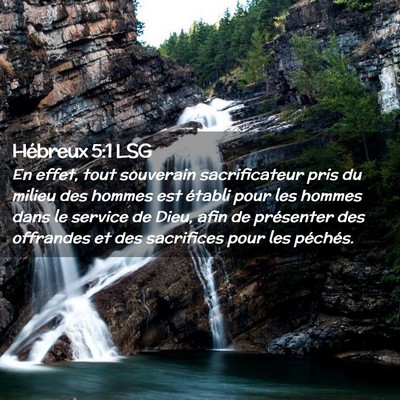 Picture 02 - Hébreux 5:1 LSG - En effet, tout souverain sacrificateur pris du - Bible Verse Picture