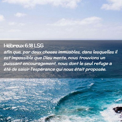 Picture 02 - Hébreux 6:18 LSG - afin que, par deux choses immuables, dans - Bible Verse Picture