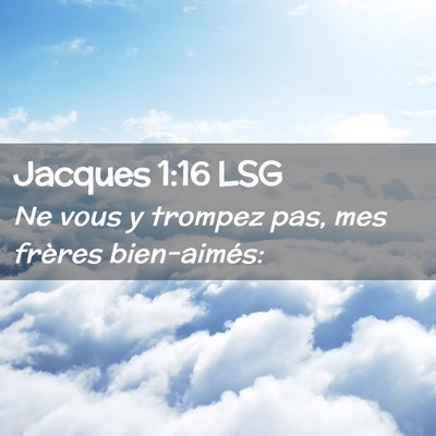 Picture 02 - Jacques 1:16 LSG - Ne vous y trompez pas, mes frères - Bible Verse Picture