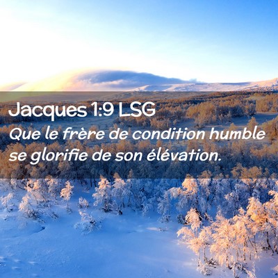 Picture 02 - Jacques 1:9 LSG - Que le frère de condition humble se glorifie de - Bible Verse Picture