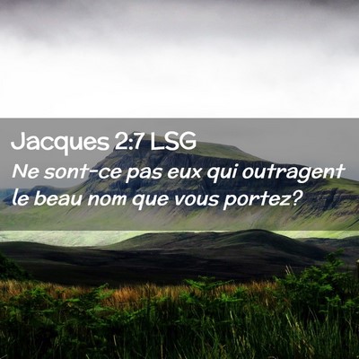 Picture 02 - Jacques 2:7 LSG - Ne sont-ce pas eux qui outragent le beau nom que - Bible Verse Picture