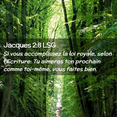 Picture 02 - Jacques 2:8 LSG - Si vous accomplissez la loi royale, selon - Bible Verse Picture