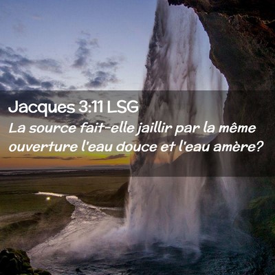 Picture 02 - Jacques 3:11 LSG - La source fait-elle jaillir par la même - Bible Verse Picture
