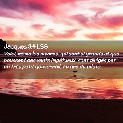 Picture 02 - Jacques 3:4 LSG - Voici, même les navires, qui sont si grands et - Bible Verse Picture