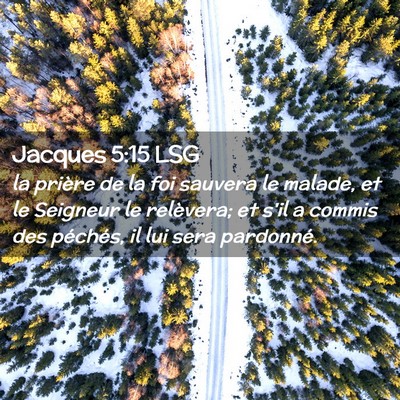 Picture 02 - Jacques 5:15 LSG - la prière de la foi sauvera le malade, et le - Bible Verse Picture