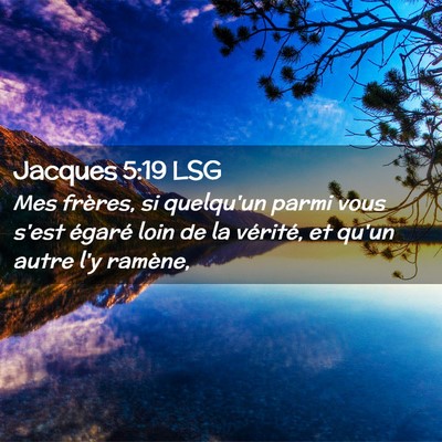 Picture 02 - Jacques 5:19 LSG - Mes frères, si quelqu'un parmi vous s'est - Bible Verse Picture