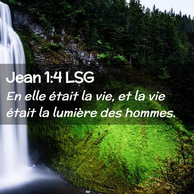Picture 02 - Jean 1:4 LSG - En elle était la vie, et la vie était la - Bible Verse Picture
