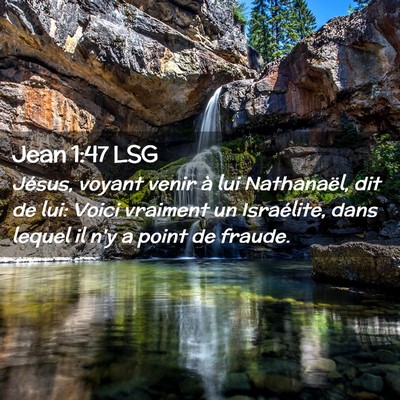 Picture 02 - Jean 1:47 LSG - Jésus, voyant venir à lui Nathanaël, dit de - Bible Verse Picture