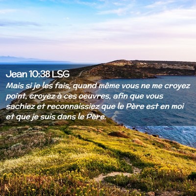 Picture 02 - Jean 10:38 LSG - Mais si je les fais, quand même vous ne me - Bible Verse Picture