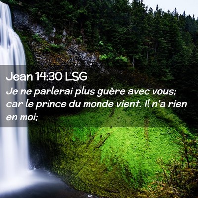 Picture 02 - Jean 14:30 LSG - Je ne parlerai plus guère avec vous; car le - Bible Verse Picture