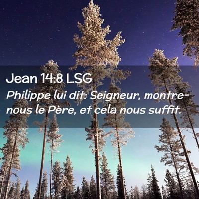 Picture 02 - Jean 14:8 LSG - Philippe lui dit: Seigneur, montre-nous le Père, - Bible Verse Picture