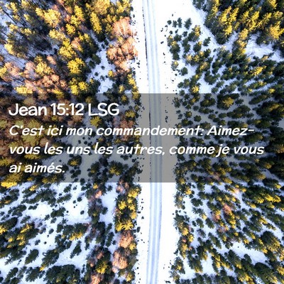 Picture 02 - Jean 15:12 LSG - C'est ici mon commandement: Aimez-vous les uns - Bible Verse Picture