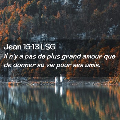 Picture 02 - Jean 15:13 LSG - Il n'y a pas de plus grand amour que de donner sa - Bible Verse Picture