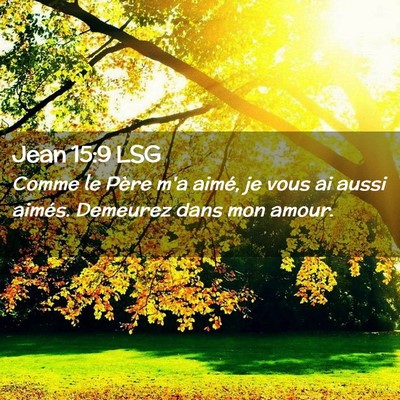 Picture 02 - Jean 15:9 LSG - Comme le Père m'a aimé, je vous ai aussi - Bible Verse Picture