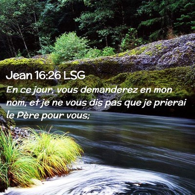 Picture 02 - Jean 16:26 LSG - En ce jour, vous demanderez en mon nom, et je ne - Bible Verse Picture