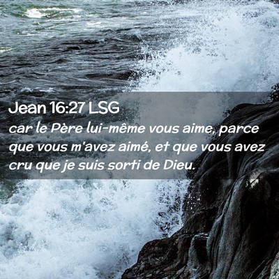 Picture 02 - Jean 16:27 LSG - car le Père lui-même vous aime, parce que vous - Bible Verse Picture