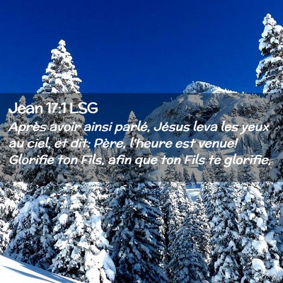 Picture 02 - Jean 17:1 LSG - Après avoir ainsi parlé, Jésus leva les yeux - Bible Verse Picture