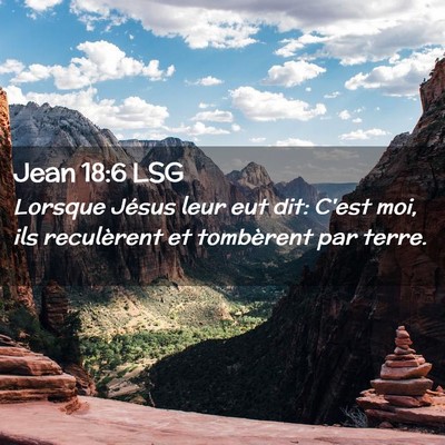 Picture 02 - Jean 18:6 LSG - Lorsque Jésus leur eut dit: C'est moi, ils - Bible Verse Picture