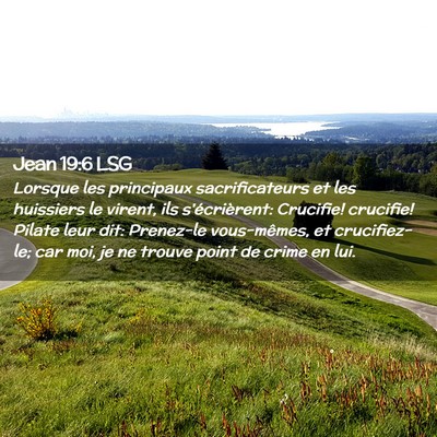 Picture 02 - Jean 19:6 LSG - Lorsque les principaux sacrificateurs et les - Bible Verse Picture