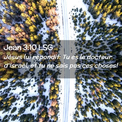 Picture 02 - Jean 3:10 LSG - Jésus lui répondit: Tu es le docteur d'Israël, - Bible Verse Picture