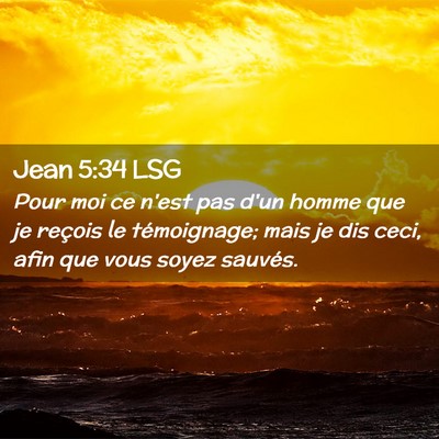 Picture 02 - Jean 5:34 LSG - Pour moi ce n'est pas d'un homme que je reçois - Bible Verse Picture