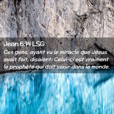 Picture 02 - Jean 6:14 LSG - Ces gens, ayant vu le miracle que Jésus avait - Bible Verse Picture