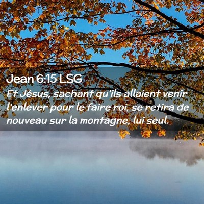 Picture 02 - Jean 6:15 LSG - Et Jésus, sachant qu'ils allaient venir - Bible Verse Picture